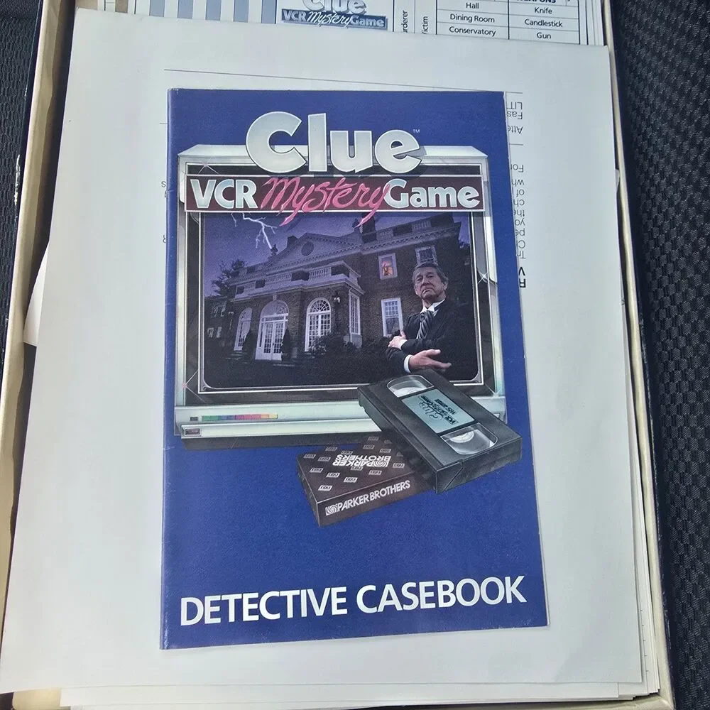 Vintage Clue VCR Mystery Game Parker Brothers 1985 - VHS Board Game